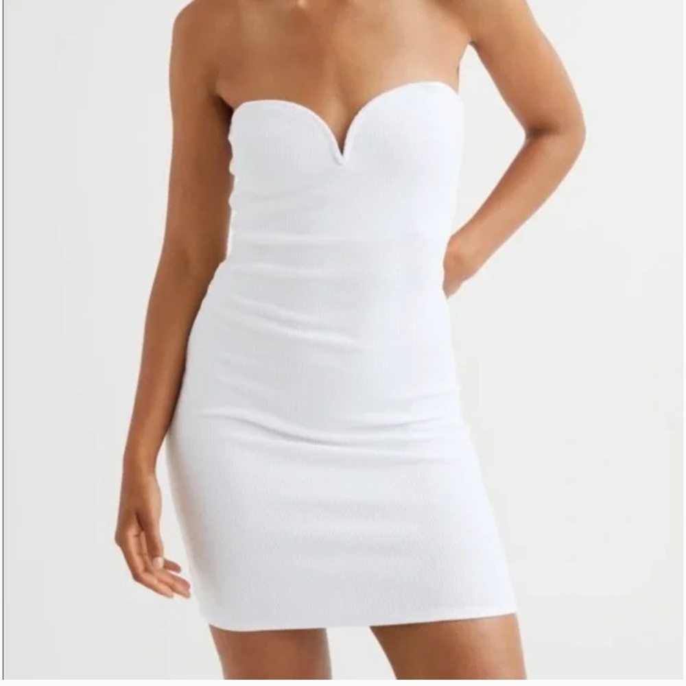 H&M white dress size L